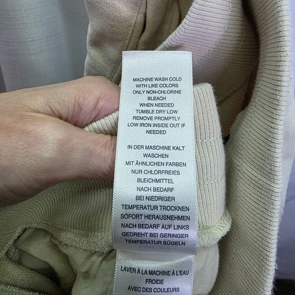 True Religion Cream Double Knit Branded Slim Joggers Size Large *Flaws*